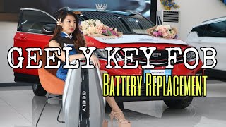 Geely Coolray Car Key Battery Replacement Tutorial [upl. by Ainolopa]