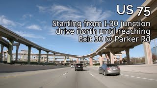 US 75 Dallas TX to Plano TX  Central Expressway [upl. by Helfand299]