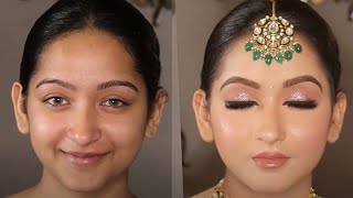 How to do GLOSSY BRIDAL Makeup by Sakshi Gupta Makeup Studio amp Academy in simple steps [upl. by Prevot]