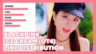 HOW WOULD BLACKPINK SING ICE CREAM WO SELENA  ICE CREAM LINE DISTRIBUTION [upl. by Lorry]