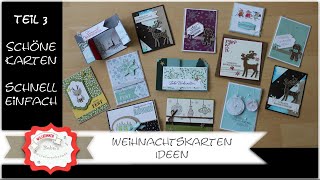 Karteninspiration Weihnachten Teil 3  Weihnachtskarte basteln  schnelle Kartenideen  Stampin´Up [upl. by Luna]