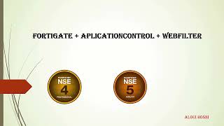 Fortigate Firewall AplicationControl  WebFilter NSE4 [upl. by Lieno]