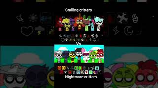 Scary smiling critters Vs Nightmare Critters sprunki smilingcritters [upl. by Liarret]