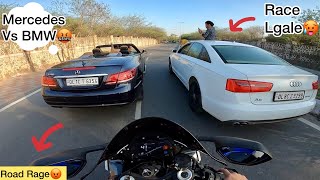 BMW Vs Mercedes convertible🤬Race Hogai [upl. by Nylecoj]