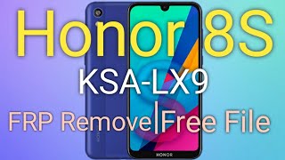 Huawei Honor 8S KSALX9 FRP Remove by SP Flash Tool  Free File [upl. by Donny]