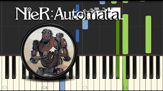 NieR Automata  Starry Sky Synthesia Piano Tutorial [upl. by Ytima889]