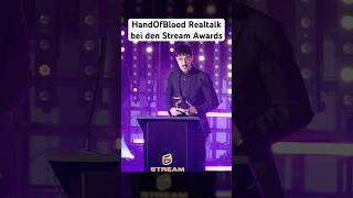 Wichtiger Realtalk von HandOfBlood bei den Stream Awards 2024 handofblood [upl. by Eerrahs]