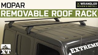 Jeep Wrangler JL Mopar Removable Roof Rack 2018 Review amp Install [upl. by Kensell]