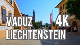 Vaduz 4K Walking Tour Liechtenstein [upl. by Aneerhs885]