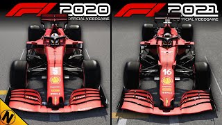 F1 2021 vs F1 2020  Direct Comparison [upl. by Gosney]