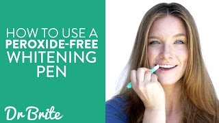 How to Use Dr Brite’s All Natural Teeth Whitening Pen  Peroxide Free [upl. by Ecinert]