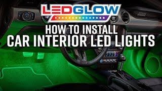 Installation  LEDGlow 4pc 7 Color LED Interior Car Lights and Truck Lights [upl. by Helbonia]