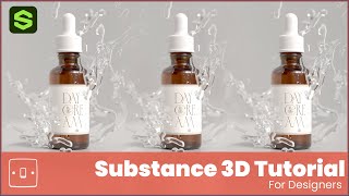 Adobe Substance 3D Tutorial  Creating a Glass Bottle Product Render [upl. by Warrin]