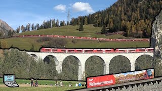 Der längste Personenzug der Welt 🔹 19 km WeltrekordZug der Rhätischen Bahn auf der Albulabahn [upl. by Vergos]