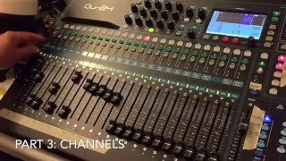 Church Sound Booth Training Tutorial Part II Sound Board Qu24 [upl. by Esinart]