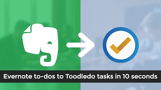 Evernote to Toodledo Integration  Todos [upl. by Ellenwahs]