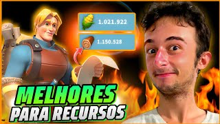 Os 4 melhores comandantes para coletar recursos do rise of kingdoms [upl. by Hasan984]