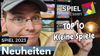 Top 10 Kleine Spiele  Neuheiten – SPIEL Essen 2023  Brettspiele [upl. by Yecniuq]