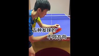 乒乓球 五种入门的发球方向，大家快学起来吧！乒乓球 打乒乓球 国乒小技巧交流shorts [upl. by Ahsekram]