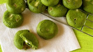 Country Maam Soft and Chewy Matcha Green Tea Cookies カントリーマアム風抹茶クッキー  OCHIKERON  CREATE EAT HAPPY [upl. by Steck]