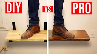 2 Ways To Do Floating Shelves  Which Is Stronger [upl. by Afas]