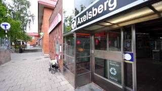 Sweden Stockholm Axelsberg subway station SMW elevator occupied by junkies no ride [upl. by Lenoj]