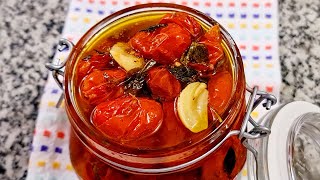 TOMATE CONFIT CONSERVA DE TOMATE MUITO SIMPLES E DELICIOSO [upl. by Ellenohs]