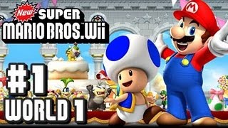 New Super Mario Bros Wii  CoOp  Part 1 World 1 [upl. by Aicargatla]