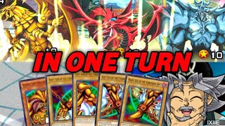 SUMMON 3 EGYPTIAN GODS  EXODIA INSTANT WIN IN ONE TURN YuGiOh Duel Links [upl. by Harobed]