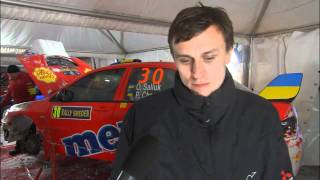 Alexander Saliuk WRC Sweden 2011 Interview after day 2 [upl. by Atnaloj]