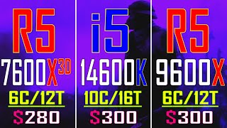 RYZEN 5 7600X3D vs INTEL i5 14600K vs RYZEN 5 9600X  PC GAMES TEST [upl. by Annaej]