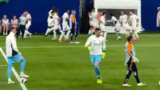 Andriy Lunin shoot at Thibaut Courtois for Real Madrid training [upl. by Hild]