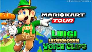 All Luigi Lederhosen Voice Clips • Mario Kart Tour • All Voice Lines • 2019 Android iOS [upl. by Nnylesor]