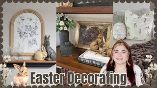 Easter Decorate with Me 2024  Neutral Spring Decorating Ideas  Moody Apartment Spring Decor [upl. by Sihunn188]