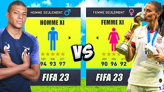 HOMME VS FEMME sur FIFA 23 🤣 [upl. by Nimref]