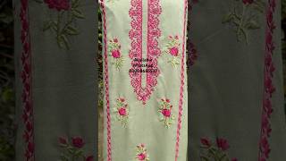 Hand embroidered shirt  Pakistan trending foryou onlineshopping karandifabricembroideryfyp [upl. by Ddet345]