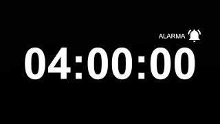 🔔CRONÓMETRO de 4 minutos CON ALARMA  Temporizador de 240 segundos [upl. by Magree527]