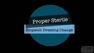 Proper Sterile Biopatch Dressing Change [upl. by Ahsetal446]