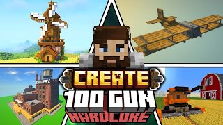 Minecraft Hardcoreda CREATE Modunda 100 GÜN Hayatta Kaldım [upl. by Elades]