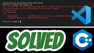 The term g is not recognized as the name of a cmdlet function SOLVED in Visual Studio Code [upl. by Celisse]
