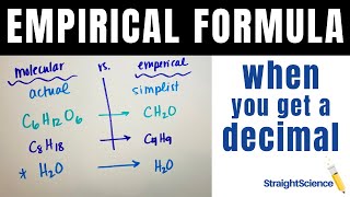 Empirical Formula when Theres a Decimal  How to Get Whole Numbers for your Empirical Formulas [upl. by Herv]