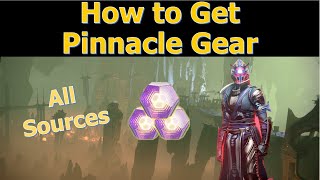 Destiny 2  How to Get Pinnacle Gear All Sources [upl. by Yatnwahs]