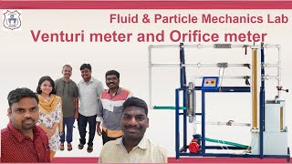 Venturimeter and Orificemeter ExperimentFluid Mechanics Lab [upl. by Eesac911]