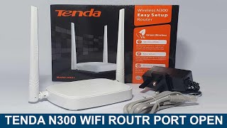 How to Port Forwarding on Tenda 300N Router  80 port forwarding [upl. by Pascasia]