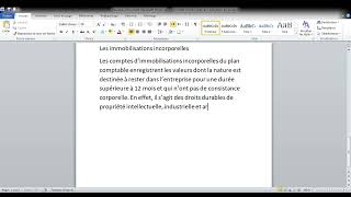 Comptabilité générale 1 les immobilisations incorporelles [upl. by Ahsille]