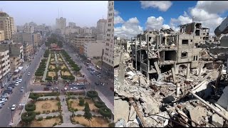 A look at Gaza City before and after October 7 ahead of 1st anniversary of Hamas attacks [upl. by Akeinahs]