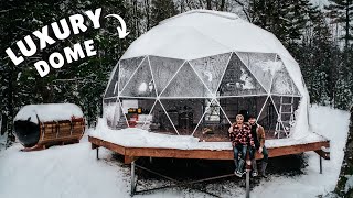 Geodesic Dome Build Insulating our Tiny House [upl. by Alcine638]