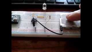 attiny 13 capacitive touch sensor with logic [upl. by Hceicjow]