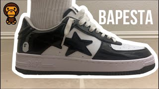 “Black” Bapesta Rep Review  Detailed Look  On Foot  Mostylevip [upl. by Bowes134]