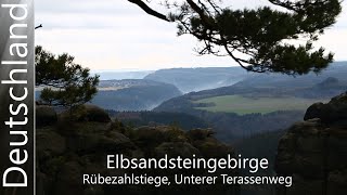 ElbsandsteingebirgeRübezahlstiegeUnterer TerrassenwegEp47 [upl. by Garrot]